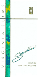 Virginia Slims Superslims Menthol Cigarette Pack