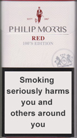 Philip Morris Red 100S Cigarette Pack