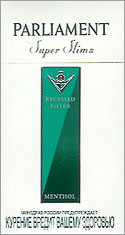 Parliament Super Slims Menthol 100's Cigarette Pack