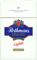 Rothmans King Size Lights Cigarette Pack