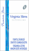 Virginia Slims Super Slims Blue 100`s Cigarette Pack