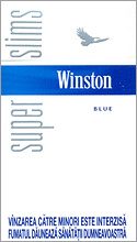 Winston Super Slims Blue 100`s Cigarette Pack