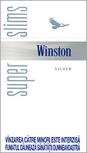 Winston Super Slims Silver 100`s Cigarette Pack