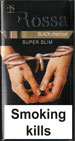 Rossa Super Slim Black Charcoal Cigarettes pack