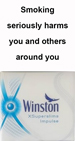 Winston Xsuperslim Impulse Blue Cigarettes pack