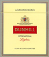 Dunhill International Lights Cigarettes pack