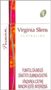 Virginia Slims Super Slims Filter 100's Cigarettes pack